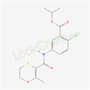 135812-04-3,propan-2-yl 2-chloro-5-{[(2-methyl-5,6-dihydro-1,4-oxathiin-3-yl)carbonyl]amino}benzoate,