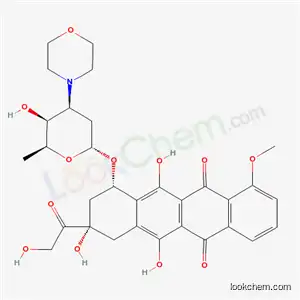 Molecular Structure of 80790-68-7 ((1S,3S)-3,5,12-trihydroxy-3-(hydroxyacetyl)-10-methoxy-6,11-dioxo-1,2,3,4,6,11-hexahydrotetracen-1-yl 2,3,6-trideoxy-3-morpholin-4-yl-alpha-L-lyxo-hexopyranoside)