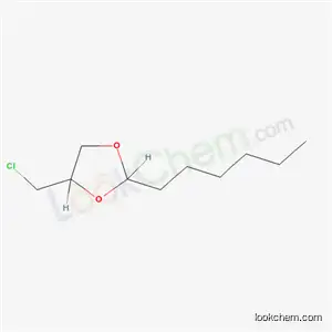 Molecular Structure of 54788-09-9 (4-(chloromethyl)-2-hexyl-1,3-dioxolane)