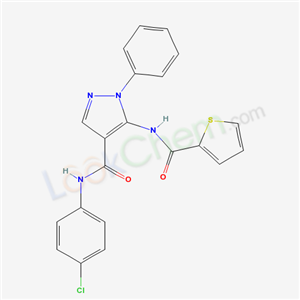 5578-55-2,N-(4-chlorophenyl)-1-phenyl-5-[(thiophen-2-ylcarbonyl)amino]-1H-pyrazole-4-carboxamide,