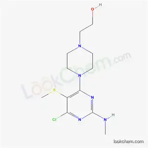 Molecular Structure of 55477-27-5 (4-[6-Chloro-2-(methylamino)-5-(methylthio)-4-pyrimidinyl]-1-piperazineethanol)