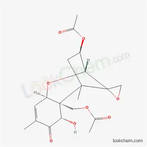 Molecular Structure of 56676-60-9 ((3beta,7alpha,12xi)-7-hydroxy-8-oxo-12,13-epoxytrichothec-9-ene-3,15-diyl diacetate)