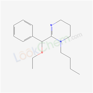 33236-04-3,3,4,5,6-Tetrahydro-3-butyl-2-(α-ethoxybenzyl)pyrimidine,