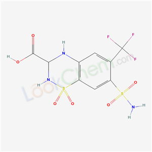 2H-1,2,4-Benzothiadiazine-3-carboxylic acid, 7-(aminosulfonyl)-3,4-dihydro-6-(trifluoromethyl)-, 1,1-dioxide
