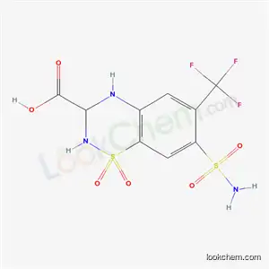 Molecular Structure of 393-21-5 (7-sulfamoyl-6-(trifluoromethyl)-3,4-dihydro-2H-1,2,4-benzothiadiazine-3-carboxylic acid 1,1-dioxide)