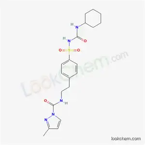 Molecular Structure of 67514-88-9 (N-(2-{4-[(cyclohexylcarbamoyl)sulfamoyl]phenyl}ethyl)-3-methyl-1H-pyrazole-1-carboxamide)
