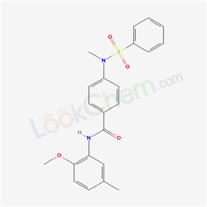 6467-04-5,N-(2-methoxy-5-methylphenyl)-4-[methyl(phenylsulfonyl)amino]benzamide,