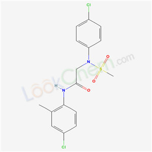 6474-40-4,N-(4-chloro-2-methylphenyl)-N~2~-(4-chlorophenyl)-N~2~-(methylsulfonyl)glycinamide,