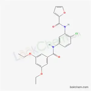 Molecular Structure of 6028-64-4 (N-{2-chloro-5-[(3,5-diethoxybenzoyl)amino]phenyl}furan-2-carboxamide)