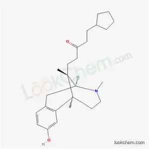 Molecular Structure of 71076-28-3 (1-cyclopentyl-5-[(2S,6S,11S)-8-hydroxy-3,6,11-trimethyl-1,2,3,4,5,6-hexahydro-2,6-methano-3-benzazocin-11-yl]pentan-3-one)