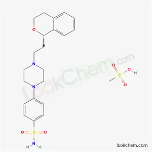 Molecular Structure of 170858-34-1 (4-(4-{2-[(1S)-3,4-dihydro-1H-isochromen-1-yl]ethyl}piperazin-1-yl)benzenesulfonamide methanesulfonate (1:1))