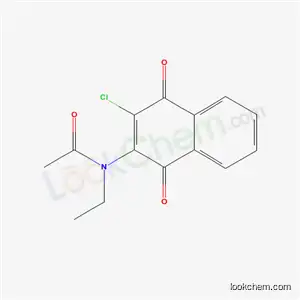 Molecular Structure of 4497-72-7 (N-(3-chloro-1,4-dioxo-1,4-dihydronaphthalen-2-yl)-N-ethylacetamide)