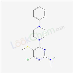 55477-25-3,4-chloro-N-methyl-5-(methylsulfanyl)-6-(4-phenylpiperazin-1-yl)pyrimidin-2-amine,