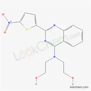Molecular Structure of 33372-39-3 (4-BIS(2-HYDROXYETHYL)AMINO-2-(5-NITRO-2-THIENYL)QUINAZOLINE)