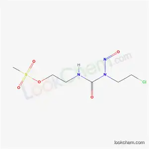 Molecular Structure of 61866-12-4 (1-(2-Chloroethyl)-3-(2-methylsulfonyloxyethyl)-1-nitrosourea)