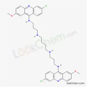 Molecular Structure of 57576-49-5 (1,4-Butanediamine, N,N'-bis(3-((6-chloro-2-methoxy-9-acridinyl)amino)propyl)-)