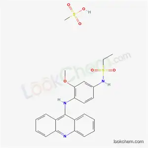 Molecular Structure of 59988-01-1 (N-[4-(acridin-9-ylamino)-3-methoxyphenyl]ethanesulfonamide methanesulfonate (1:1))