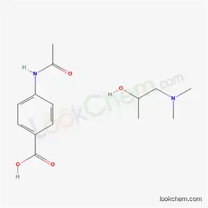 Molecular Structure of 61990-51-0 (4-acetamidobenzoic acid, compound with 1-(dimethylamino)propan-2-ol (1:1))