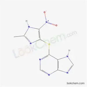 Molecular Structure of 4604-85-7 (6-[(2-methyl-5-nitro-1H-imidazol-4-yl)sulfanyl]-7H-purine)