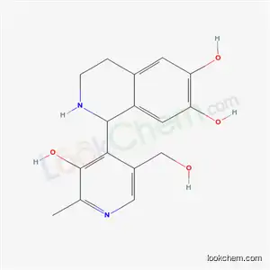 Molecular Structure of 36120-58-8 (1-(2-methyl-3-hydroxy-5-hydroxymethyl-4-pyridyl)-6,7-dihydroxy-1,2-3,4-tetrahydroisoquinoline)