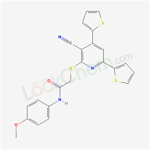 6926-75-6,2-{[3-cyano-4,6-di(thiophen-2-yl)pyridin-2-yl]sulfanyl}-N-(4-methoxyphenyl)acetamide,