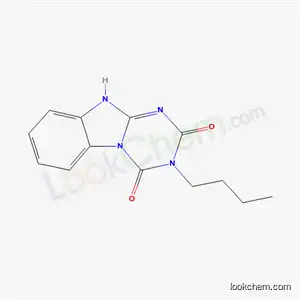 Molecular Structure of 41136-38-3 (3-butyl[1,3,5]triazino[1,2-a]benzimidazole-2,4(3H,10H)-dione)