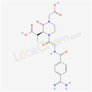 186909-94-4,2-[(2S)-1-[2-[(4-carbamimidoylbenzoyl)amino]acetyl]-4-(carboxymethyl)-3-oxo-piperazin-2-yl]propanoic acid,