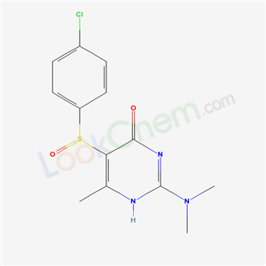 19807-96-6,5-[(4-chlorophenyl)sulfinyl]-2-(dimethylamino)-6-methylpyrimidin-4(1H)-one,