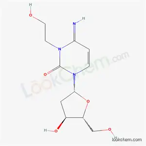 Molecular Structure of 76495-79-9 (3-(2-hydroxyethyl)-1-[(2R,4S,5R)-4-hydroxy-5-(hydroxymethyl)oxolan-2-yl]-4-imino-pyrimidin-2-one)