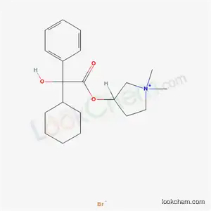 Molecular Structure of 3734-12-1 ((1,1-dimethyl-2,3,4,5-tetrahydropyrrol-3-yl) 2-cyclohexyl-2-hydroxy-2-phenyl-acetate bromide)