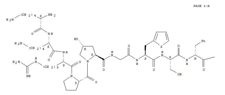 Lys-Lys-(Hyp3,β-(2-thienyl)-Ala5·8,D-Phe7)-Bradykinin