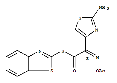 4-Thiazoleethanethioicacid,a-[(acetyloxy)imino]-2-amino-,S-2-benzothiazolylester,(aZ)-