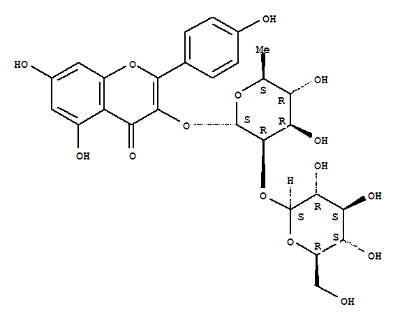 Kaempferol3-O-β-D-glucopyranosyl-(1→2)-α-L-rhamnopyranoside