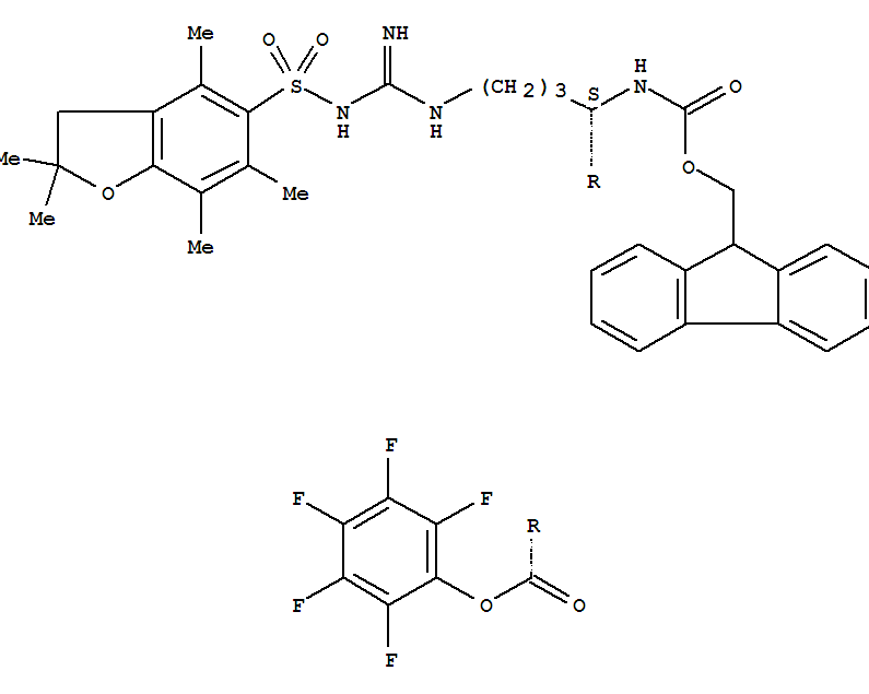 N-α-Fmoc-NG-2,2,4,6,7-pentamethyldihydrobenzofuran-5-sulfonyl)-L-argininepentafluorophenylester