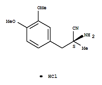 L-3-(3,4-Dimethoxyphenyl)-alpha-amino-2-methylpropionitrilehydrochloride