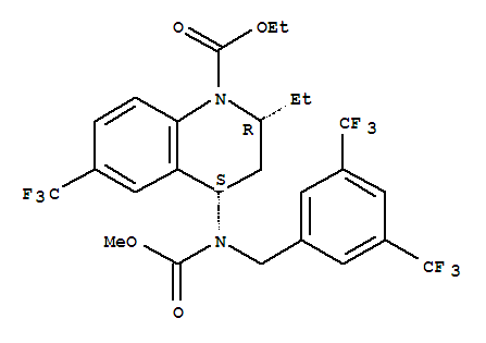 Torcetrapib;CP-529414;(2R,4S)-ethyl2-ethyl-4-(methoxycarbonyl)-6-(trifluoromethyl)-3,4-dihydroquinoline-1(2H)-carboxylate