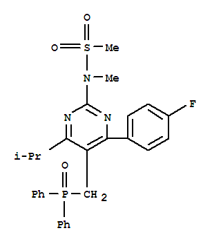 N-[5-(Diphenylphosphinoylmethyl)-4-(4-fluorophenyl)-6-isopropylpyrimidin-2-yl]-N-methylmethanesulfonamide