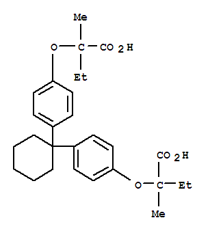 Clinofibrate;1,1-Bis[4'-(1''-carboxy-1''-methylpropoxy)phenyl]cyclohexane