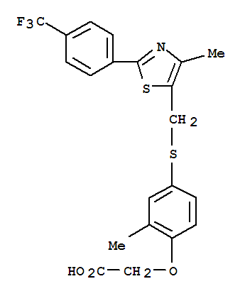 2-(4-((2-(4-(Trifluoromethyl)phenyl)-5-methylthiazol-4-yl)methylthio)-2-methylphenoxy)aceticacid
