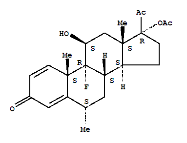 FluorometholoneAcetate;NSC47438;Pregna-1,4-diene-3,20-dione,17-(acetyloxy)-9-fluoro-11-hydroxy-6-methyl-,(6α,11β)-