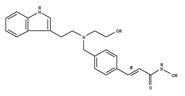 LAQ824(Dacinostat);NVP-LAQ824;(E)-3-(4-(((2-(1H-indol-3-yl)ethyl)(2-hydroxyethyl)amino)methyl)phenyl)-N-hydroxyacrylamide