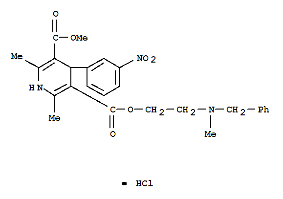 NicardipineHCl;RS-69216;3,5-Pyridinedicarboxylicacid,1,4-dihydro-2,6-dimethyl-4-(3-nitrophenyl)-,3-methyl5-[2-[methyl(phenylmethyl)amino]ethyl]ester,hydrochloride(1:1)