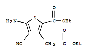 Ethyl5-amino-4-cyano-3-(2-ethoxy-2-oxoethyl)thiophene-2-carboxylate