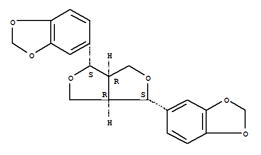 Sesamin;Fagarol;Fsesamin;1,3-Benzodioxole,5,5'-(tetrahydro-1H,3H-furo[3,4-c]furan-1,4-diyl)bis-,(1S,3aR,4S,6aR)-