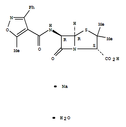 Oxacillinsodiummonohydrate;Methicillin;(2S,5R,6R)-3,3-dimethyl-6-[[(5-methyl-3-phenyl-4-isoxazolyl)carbonyl]amino]-7-oxo-4-thia-1-azabicyclo[3.2.0]heptane-2-carboxylicacid,sodiumsalt,hydrate(1:1:1)