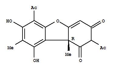 (+)-Usniacin;D-UsnicAcid;1,3(2H,9bH)-Dibenzofurandione,2,6-diacetyl-7,9-dihydroxy-8,9b-dimethyl-,(9bR)-