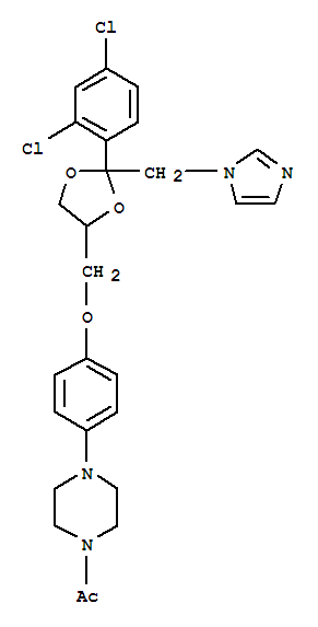 1-[4-[4-[[2-(2,4-dichlorophenyl)-2-(imidazol-1-ylmethyl)-1,3-dioxolan-4-yl]methoxy]phenyl]piperazin-1-yl]ethanone