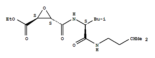 Aloxistatin;E-64d;3-[[[(1S)-3-methyl-1[[(3S-methylbutyl)amino]carbonyl]butyl]amino]carbonyl]-2S-oxiranecarboxylicacid,ethylester