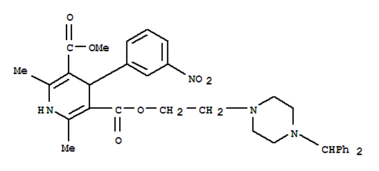 Manidipine;1,4-dihydro-2,6-dimethyl-4-(3-nitrophenyl)-3,5-pyridinedicarboxylicacid3-[2-[4-(diphenylmethyl)-1-piperazinyl]ethyl]5-methylester