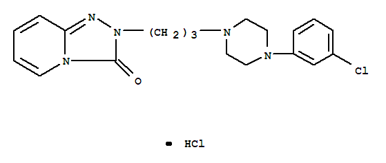 TrazodoneHCl;AF-1161;KB-831;2-[3-[4-(3-chlorophenyl)-1-piperazinyl]propyl]-1,2,4-triazolo[4,3-a]pyridin-3(2H)-one,hydrochloride(1:1)